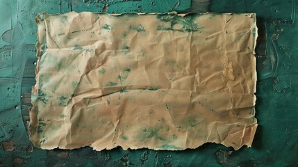 Poster - Aged paper on a green backdrop
