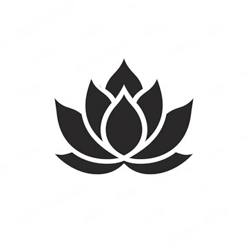 a black and white image of a lotus flower