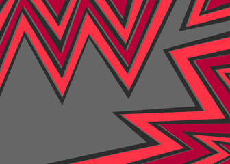 Poster - Abstract background with zigzag line pattern and with some copy space area