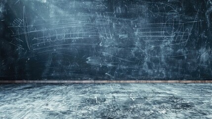 Leinwandbilder - Chalk erased on blackboard as background for text or graphics school education theme