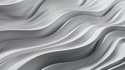 Poster - 3d render of abstract background with grey wall texture, made from curved lines and wavy shapes.


