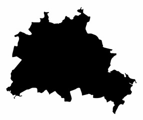 Wall Mural - Berlin silhouette map