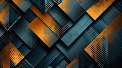 Poster - An abstract background with geometric patterns and metallic textures