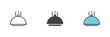 © alekseyvanin - Food platter different style icon set