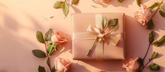 Wall Mural - Gift Box with Roses