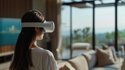 Poster - virtual reality vr interior design mockup