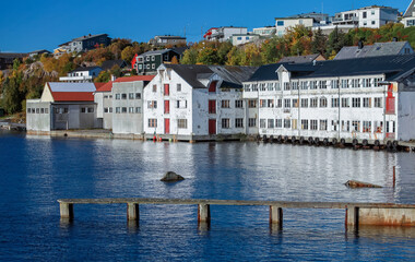 Wall Mural - Kristiansund seaside landscape photo taken on a sunny day