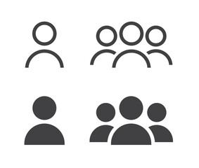 group of people or group of users. group icon, people icon set in trendy flat style. persons symbol 