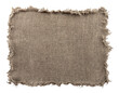 © Gudman - Burlap texture. A piece of torn burlap on a white background. Canvas. Packing material
