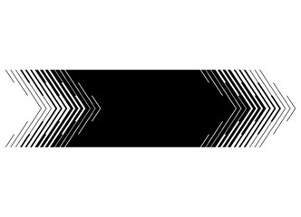 Poster - the arrow is a pointer. vector striped pattern with lines, black on white background. black and whit