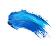 © Asier - Blue paint brush stroke with texture, isolated on white.
