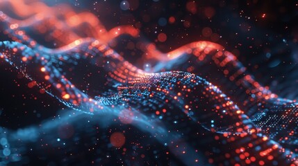DNA coding like computer code, digital art, scientific theme, illustration background