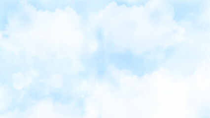 Wall Mural - abstract light sky blue watercolor background, blurred and grainy blue powder explosion on white bac