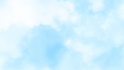 Wall Mural - abstract light sky blue watercolor background, blurred and grainy blue powder explosion on white bac