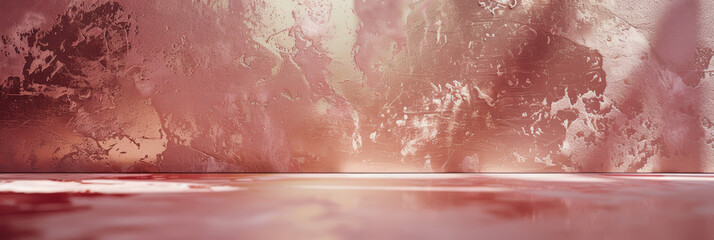 Abstract Rose Gold Textured Wall and Floor Background for Design Projects