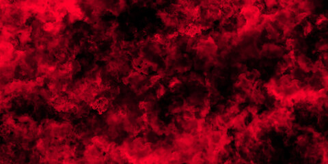 Poster - Abstract Beautiful luxury dark red grunge watercolor background. Red and black sky with wispy clouds with turquoise texture. Red color old concrete grainy texture surface.