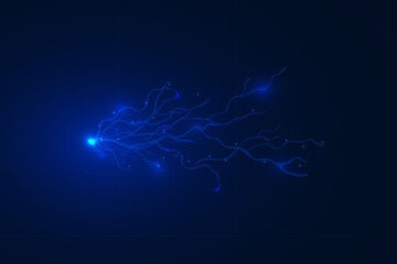 Poster - Light blue isolated vector lightning png. Realistic natural neon lightning effectThunderstorm. Strength Energy charge Thunder. Blitz Lightning Thunder Light Sparks Storm Flash