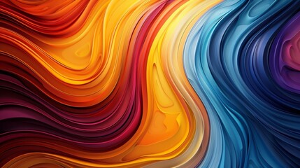 Vibrant abstract swirl background with flowing gradients in warm red, orange, and cool blue hues. Perfect for artistic, design, or web use.
