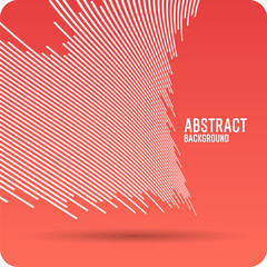 Poster - abstract element with dynamic lines. vector illustration in flat minimalistic style. a simple and st