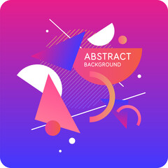 Poster - Background with abstract shapes. A template for design and creativity. The composition of the figures. The illustration is in a modern style, simple and concise design.