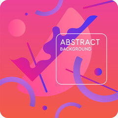 Poster - Background with abstract shapes. A template for design and creativity. The composition of the figures. The illustration is in a modern style, simple and concise design.