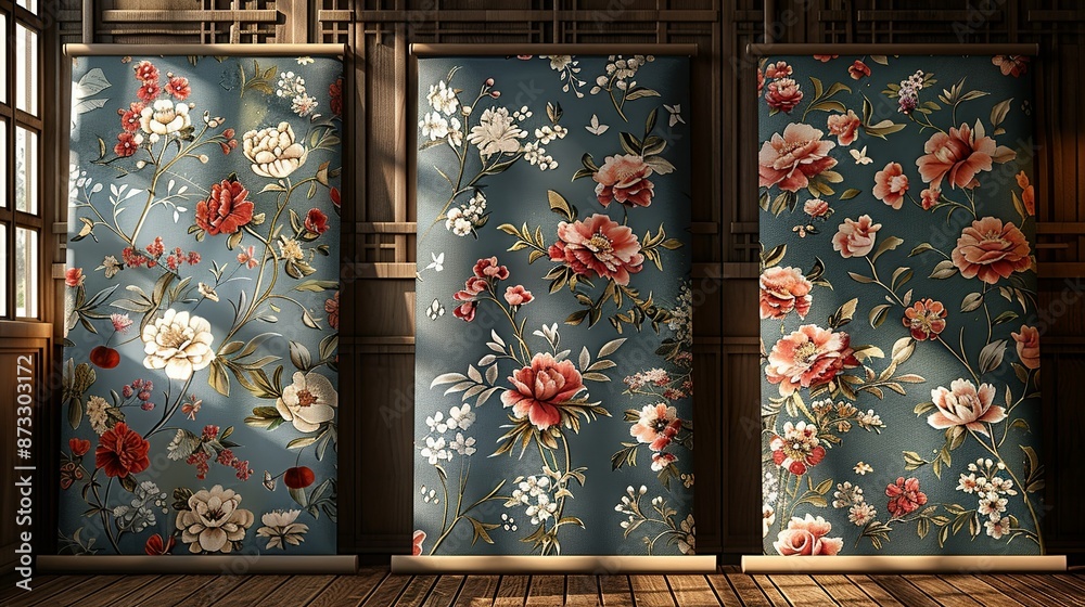 Vintage patterns with distressed textures and retro motifs, adding ...