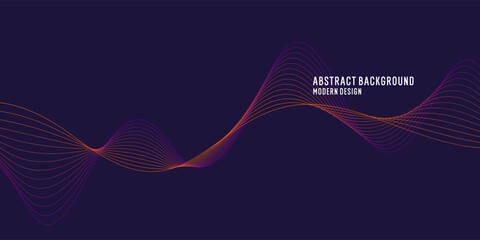Poster - Beautiful background with flowing lines. Abstract elegant lines. The flow movement. Vector illustration.