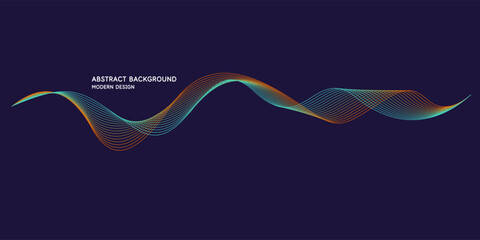 Poster - Beautiful background with flowing lines. Abstract elegant lines. The flow movement. Vector illustration.