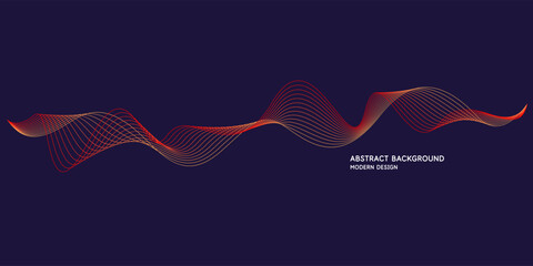 Poster - Beautiful background with flowing lines. Abstract elegant lines. The flow movement. Vector illustration.
