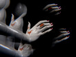 © aykutkarahan - polished nails of the mannequin's hand in dark