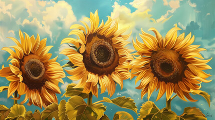 Sunflowers, these joyful and extremely energetic plants that seem to dance in the wind, emanating joy and positive energy.