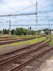 Railway tracks on the Slovak Railways and the Prešov railway station, which is the main railway station in the city of Prešov.