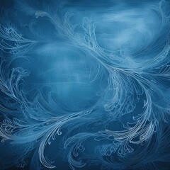 Wall Mural - Abstract blue chalkboard background with scribbles and scratches