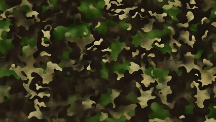 Wall Mural - 
army camouflage background, green modern pattern, uniform texture