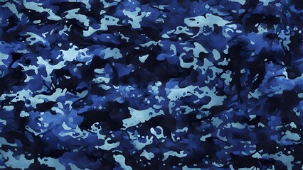 Wall Mural - 
Camouflage blue background, dirty modern texture, marine pattern