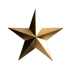 Wall Mural - 3d gold star isolated.