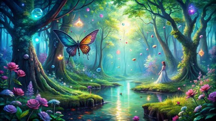 Enchanting Butterfly Forest A Magical Dream