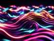 © dmamith - 3D neon waves create a pulsating rhythm synchronized with electronic music beats