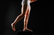 © Ivan Zelenin - Male muscular legs body-building, muscle man in white sport panties