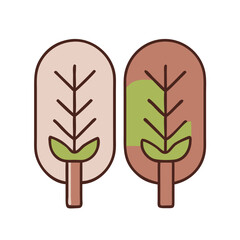 Sticker - Leaves icon set