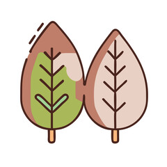 Sticker - Leaves icon set