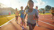 © julia_aldo - African American Girls Running on Track During Daytime