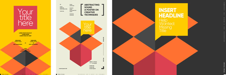 Canvas Print - a contemporary poster collection featuring bold geometric shapes and customizable titles. the design