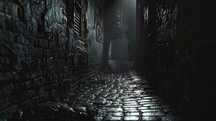 Wall Mural - Dark and Mysterious Alleyway