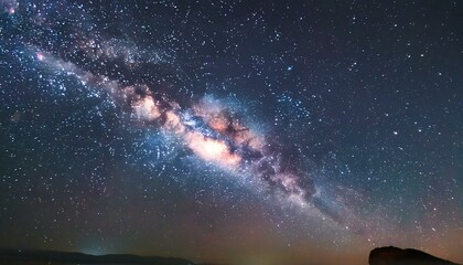 beautiful galaxy and nebula in the night sky. starry background perfect for astronomy and science en