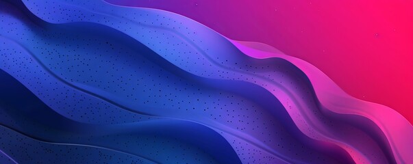 Wall Mural - Banner design with deep blue purple pink grainy gradient background and vibrant noise texture
