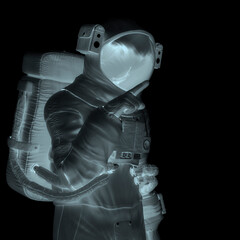 Wall Mural - astronaut is pointing the way