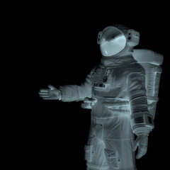 Wall Mural - astronaut is showing the way out