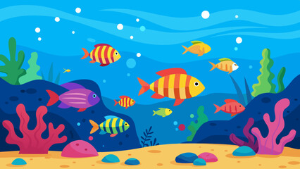 Wall Mural - fishes in the aquarium