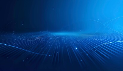 Fototapete - Abstract blue technology illustration background